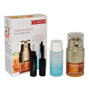 Zestaw Clarins Double Serum Eye 20ml + Instant Eye Make Up Remover 30ml + Mascara Supra Lift & Curl 3ml