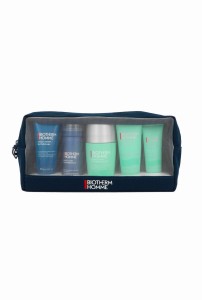 Zestaw Biotherm Homme Aquapower Cleanser 40 ml + Aquafitness Shower Gel 40 ml + Shaving Foam 50 ml + Aquapower Deodorant Roll-on 75 ml + Aquapower Advanced Gel 20 ml + Pouch